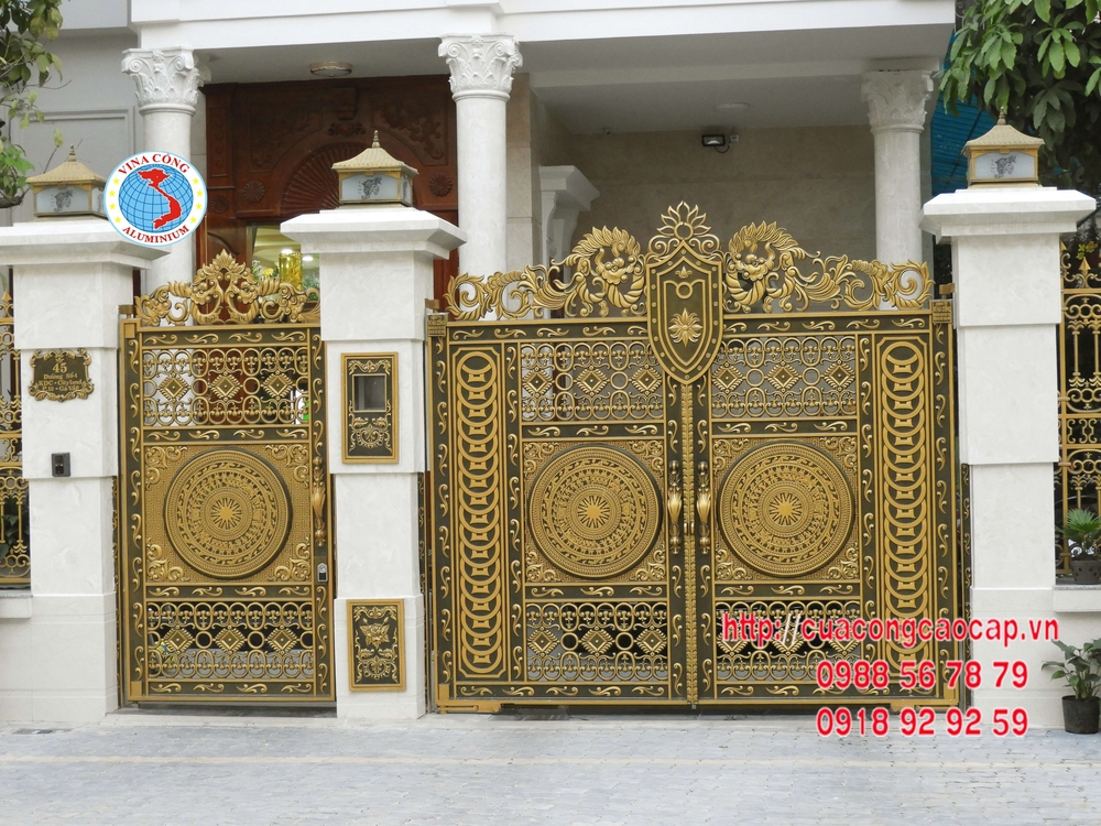 Cửa cổng nhôm đúc cao cấp tại Bắc Ninh